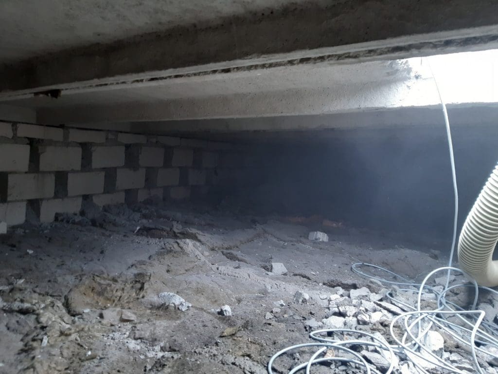 ocieplenie świetlicy w Bydgoszczy FHU Eko Term wdmuchiwanie izolacji celulozy Thermofloc 5