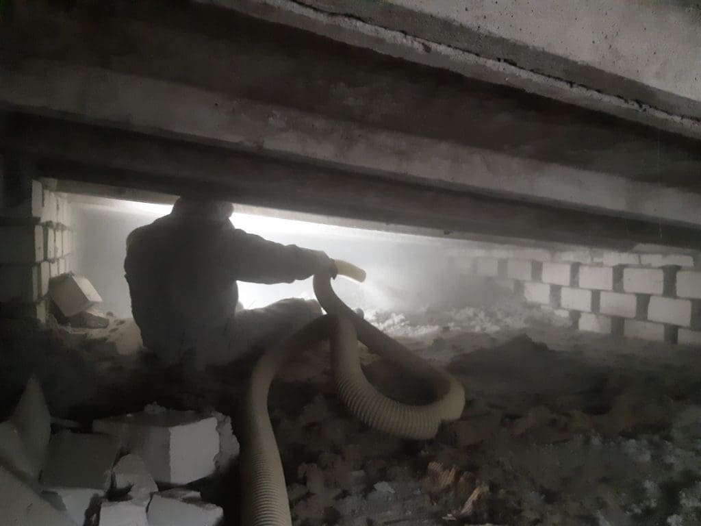 ocieplenie świetlicy w Bydgoszczy FHU Eko Term wdmuchiwanie izolacji celulozy Thermofloc 6