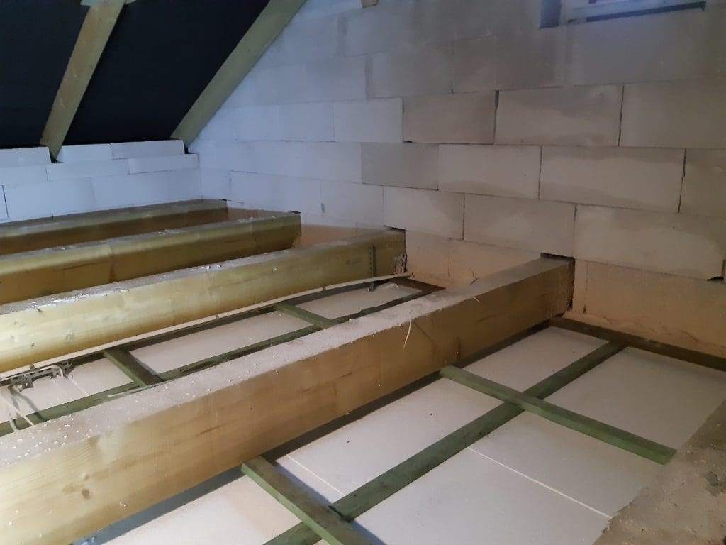 Ocieplenie domu jednorodzinnego poddasza dachu Wołuszewo koło Ciechocinka FHU Eko Term 5